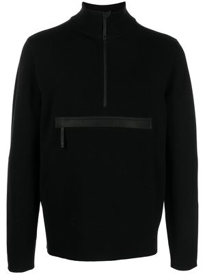 Aztech Mountain half-zip roll neck sweater - Black