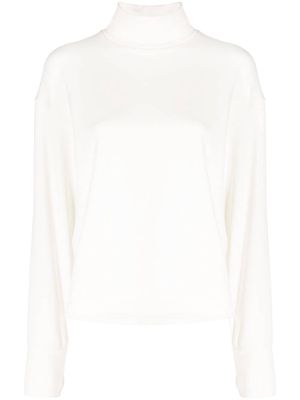 Aztech Mountain high-neck fleece sweater - White