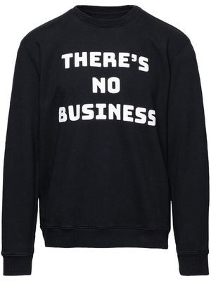 Aztech Mountain No Biz slogan-print sweatshirt - Black