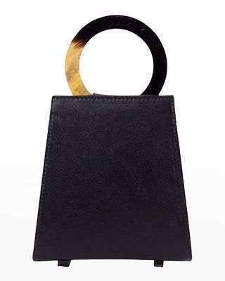 Azza Mini Leather Top-Handle Bag