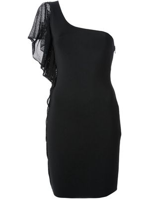 Azzaro Vintage one shoulder dress - Black