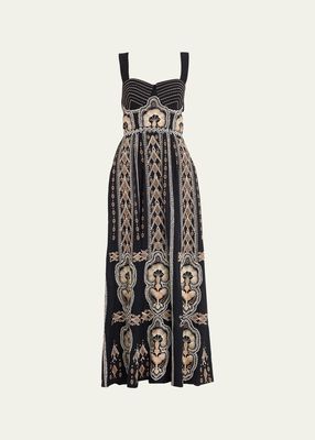 Azzurra Akroterion Embroidered Maxi Dress