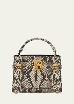 B Buzz Python-Embossed Top-Handle Bag