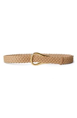 B-Low the Belt Ryder Braided Leather Belt in Camel Gold