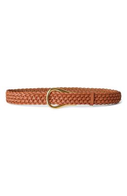 B-Low the Belt Ryder Braided Leather Belt in Coffee Gold