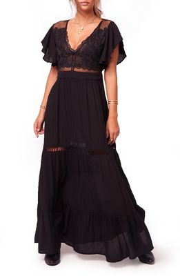 B. O.G. Collective Band of Gypsies All You Need Is Love Maxi Dress in Black