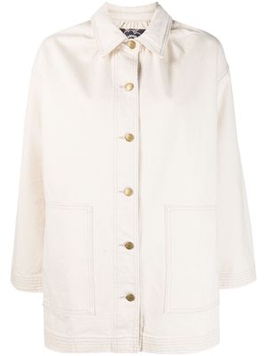 B SIDES cotton shirt jacket - Neutrals