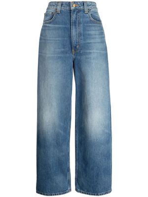 B SIDES Easy high-waist straight jeans - Blue