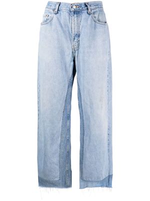 B SIDES mid-rise straight-leg jeans - Blue