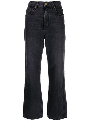 B SIDES Plein high-waist straight-leg jeans - Black
