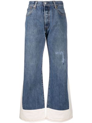 B SIDES two-tone wide-leg jeans - Blue