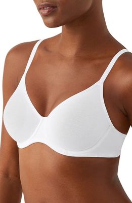 b. tempt'D by Wacoal Cotton to a Tee Underwire Unlined Bra in White