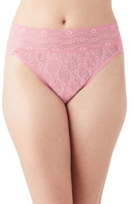 b.tempt'D by Wacoal Lace Kiss High Cut Panties in Sea Pink