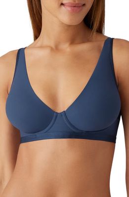 b. tempt'D by Wacoal Nearly Nothing Underwire Plunge Bra in Crown Blue