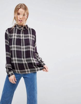 b.Young Plaid Blouse-Multi
