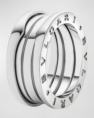 B. Zero1 18k White Gold 3-Band Ring, EU 55 / US 7.25