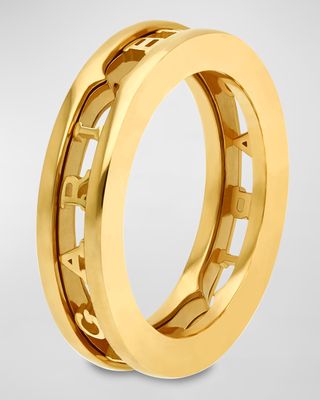 B. Zero1 Gold 1-Band Logo Ring, EU 61 / US 9.5