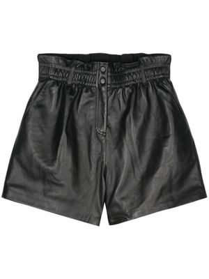 Ba&Sh Aglae leather shorts - Black