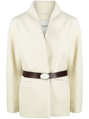 Ba&Sh belted knitted cardigan - Neutrals