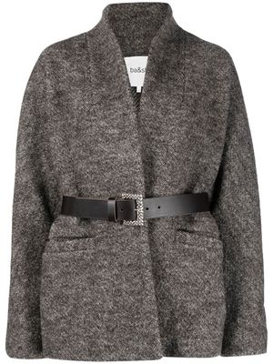 Ba&Sh belted virgin wool jacket - Brown