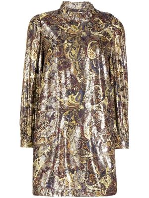 Ba&Sh Capi lurex-embellished dress - Brown