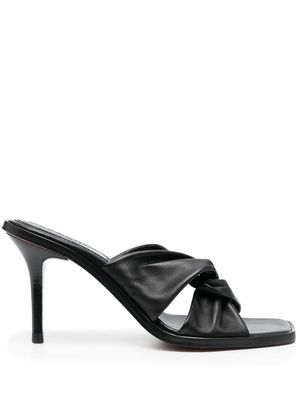 Ba&Sh Capioka leather high heel sandals - Black