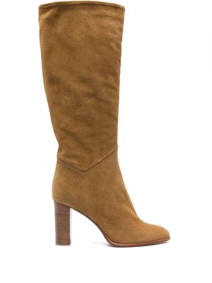 Ba&Sh Ciry 100mm suede boots - Brown