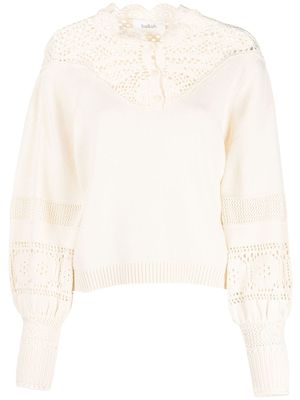 Ba&Sh crochet-detailing cotton jumper - Neutrals