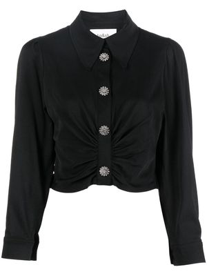 Ba&Sh cropped long-sleeve shirt - Black