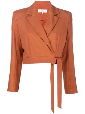 Ba&Sh cropped wrap-design blazer - Orange