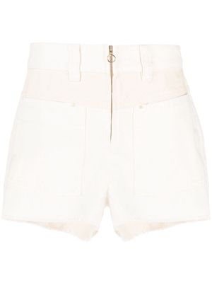 Ba&Sh David panelled denim shorts - Neutrals