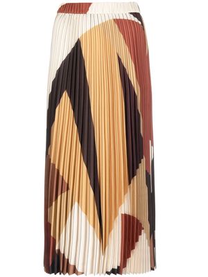 Ba&Sh Donie pleated colour-block skirt - Brown