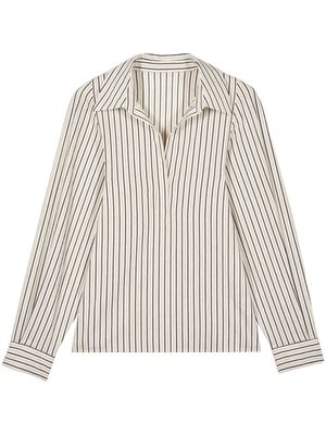 Ba&Sh Felicia striped cotton-blend shirt - Black