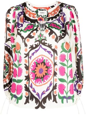Ba&Sh Fida floral-print blouse - Neutrals