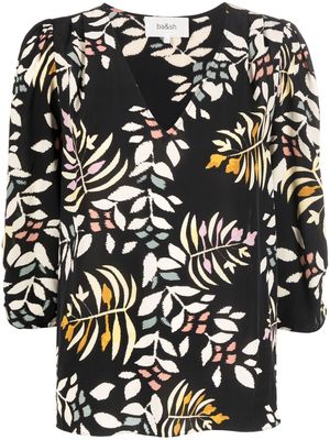 Ba&Sh floral-print v-neck blouse - Black