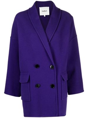 Ba&Sh Ginta wool blend double-breasted coat - Purple