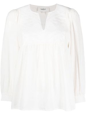 Ba&Sh Ilo V-neck embroidered blouse - Neutrals