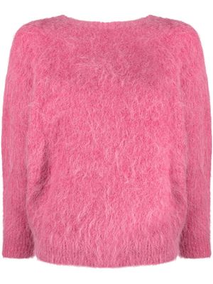 Ba&Sh knot-detail V-neck knitted top - Pink