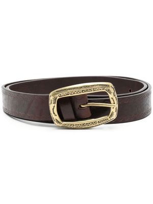Ba&Sh leather buckle belt - Brown