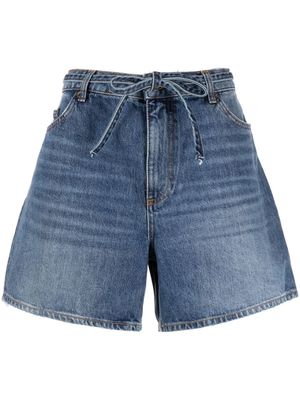Ba&Sh Macha drawstring-waist denim shorts - Blue