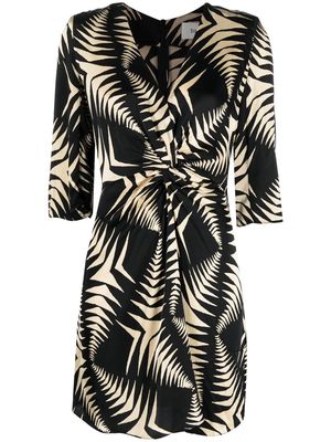Ba&Sh Naude patterned knotted dress - Black