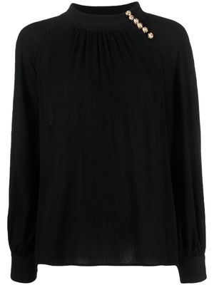 Ba&Sh Neil crepe-texture blouse - Black