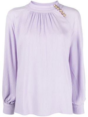 Ba&Sh Neil crepe-texture blouse - Purple