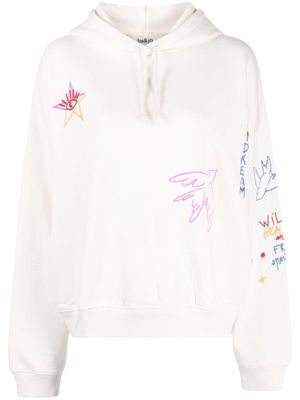 Ba&Sh Oasis embroidered cotton hoodie - White