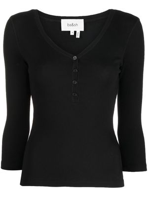 Ba&Sh Orso buttoned V-neck top - Black