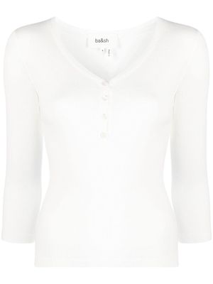 Ba&Sh Orso buttoned V-neck top - White