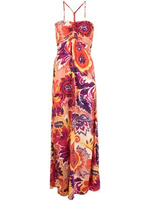 Ba&Sh paisley-print sleeveless maxi dress - Purple