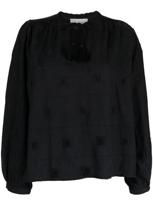 Ba&Sh Ravel tassel-detail embroidered blouse - Black