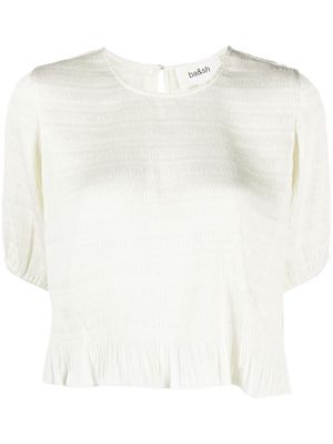 Ba&Sh ruched short-sleeved blouse - Neutrals