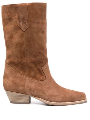 Ba&Sh Scamargue leather boots - Brown